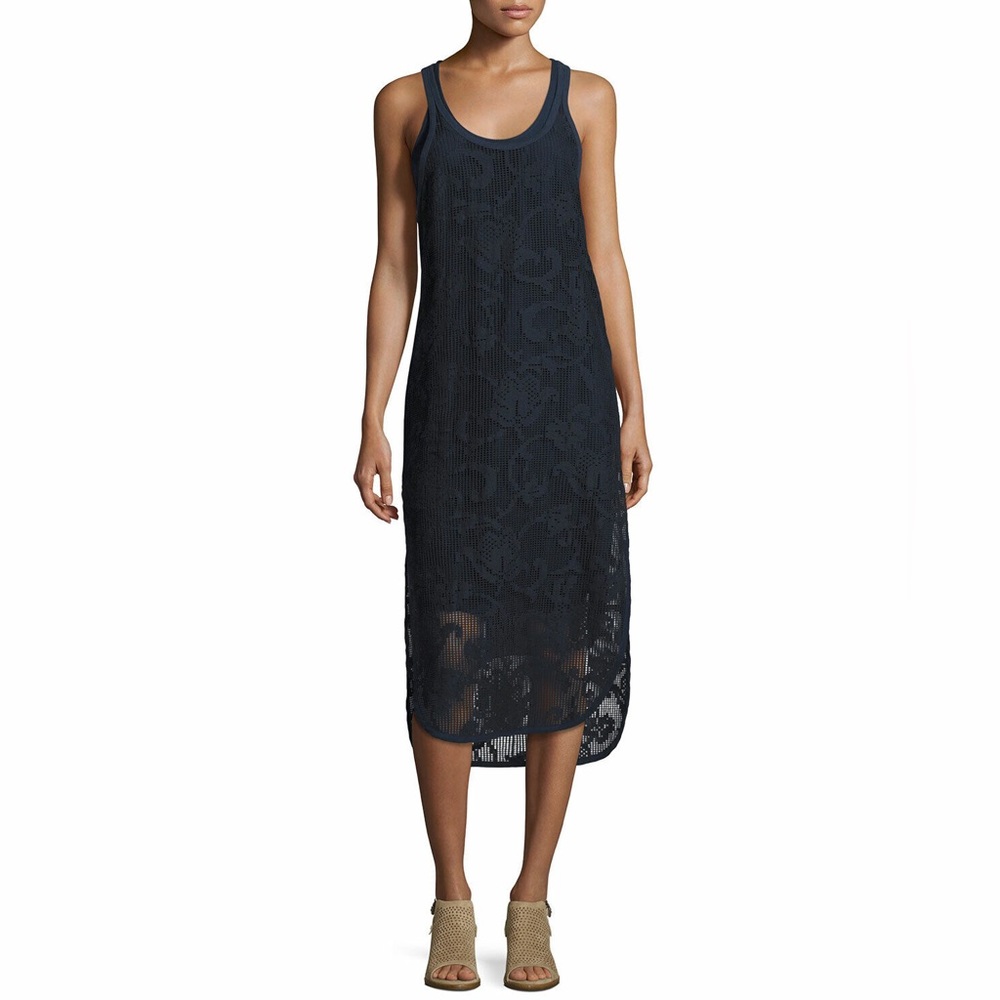 RAG & BONE Stella Floral Laser-Cut Tank Dress